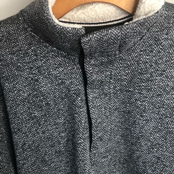 Weatherproof Vintage Mens Pullover Sweater Sherpa Stand Up Collar Elbow XL - Picture 6 of 8